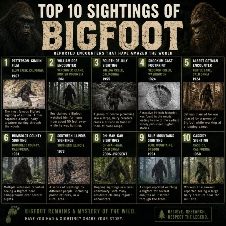 Bigfoot | Top 10 Sightings